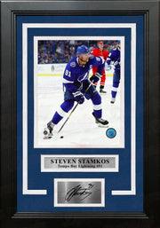 Steven Stamkos in Action Tampa Bay Lightning 8" x 10" Framed Hockey Photo with Engraved Autograph - Dynasty Sports & Framing 