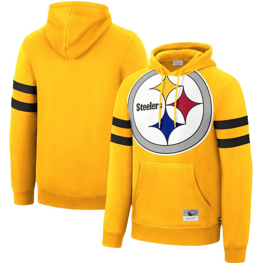 Pittsburgh Steelers Mitchell & Ness Big Face Hoodie - Dynasty Sports & Framing 