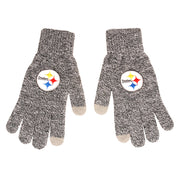 Pittsburgh Steelers Gray Knit Texting Gloves - Dynasty Sports & Framing 