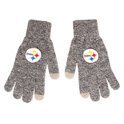Pittsburgh Steelers Gray Knit Texting Gloves - Dynasty Sports & Framing 