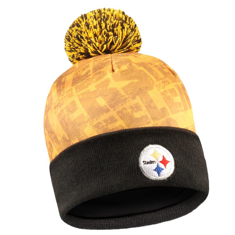 Pittsburgh Steelers Light Up Knit Printed Beanie Hat - Dynasty Sports & Framing 