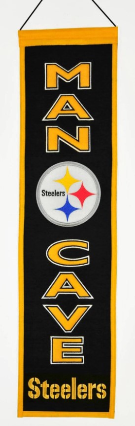 Pittsburgh Steelers Man Cave Heritage Banner - Dynasty Sports & Framing 