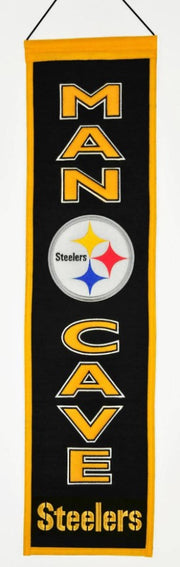 Pittsburgh Steelers Man Cave Heritage Banner - Dynasty Sports & Framing 