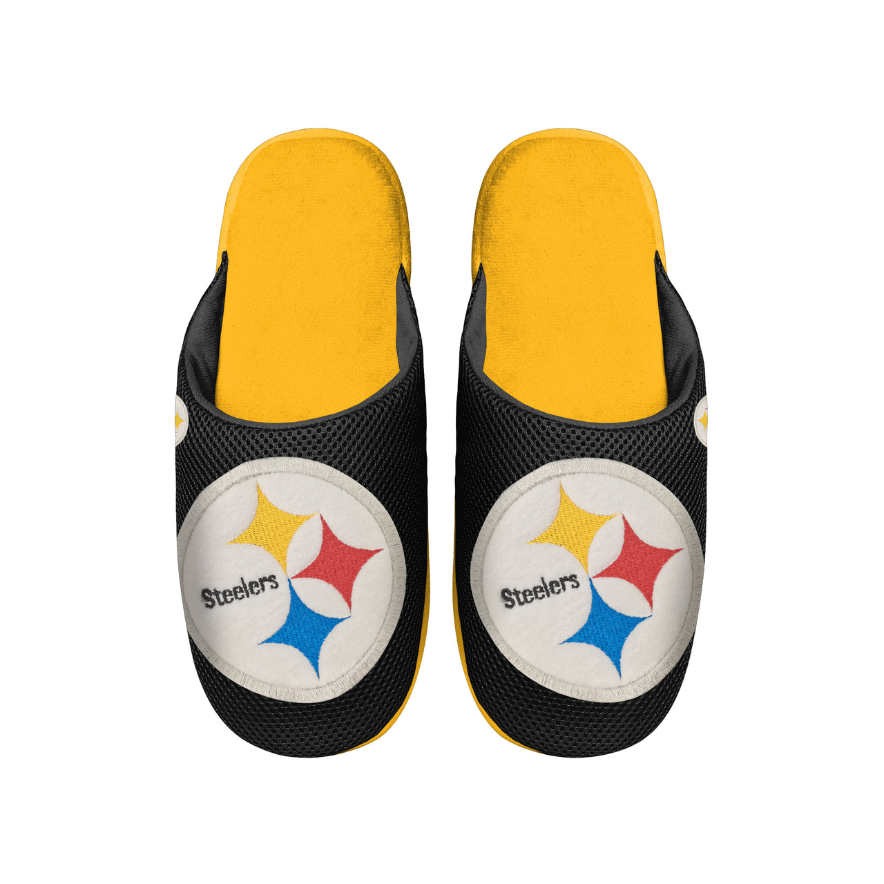 Pittsburgh Steelers Big Logo Mesh Slide Slippers - Dynasty Sports & Framing 