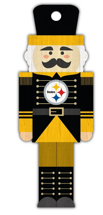 Pittsburgh Steelers Wood Nutcracker Ornament - Dynasty Sports & Framing 