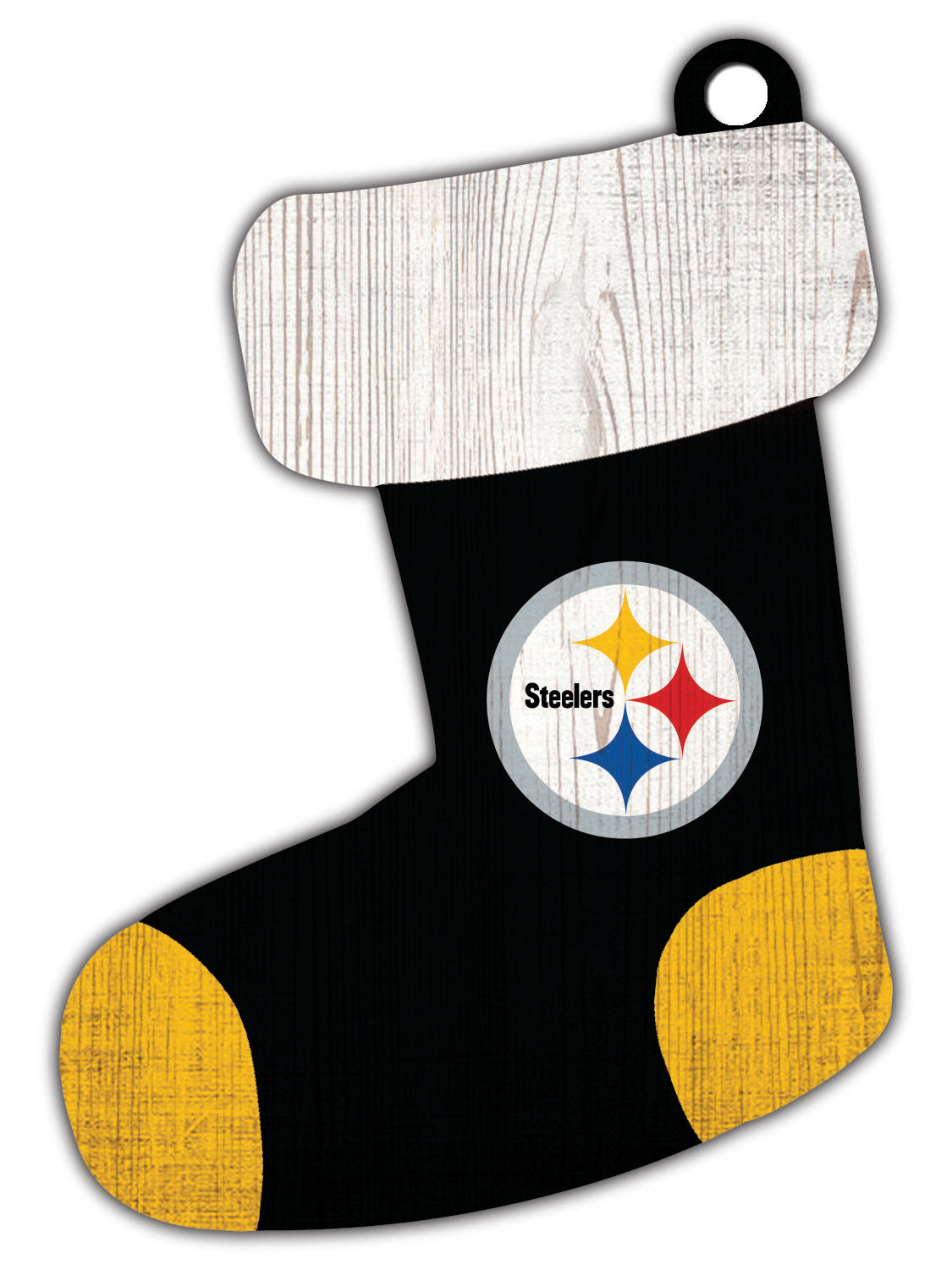 Pittsburgh Steelers Wooden Stocking Ornament - Dynasty Sports & Framing 