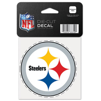 Pittsburgh Steelers NFL Football 4" x 4" Decal - Dynasty Sports & Framing 