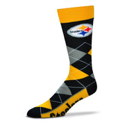 Pittsburgh Steelers Men's NFL Football Argyle Lineup Socks - Dynasty Sports & Framing 