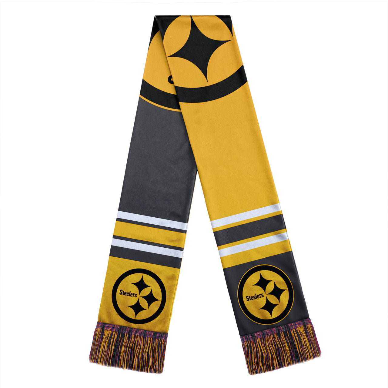Pittsburgh Steelers NFL Football Color Block Big Logo Scarf - Dynasty Sports & Framing 