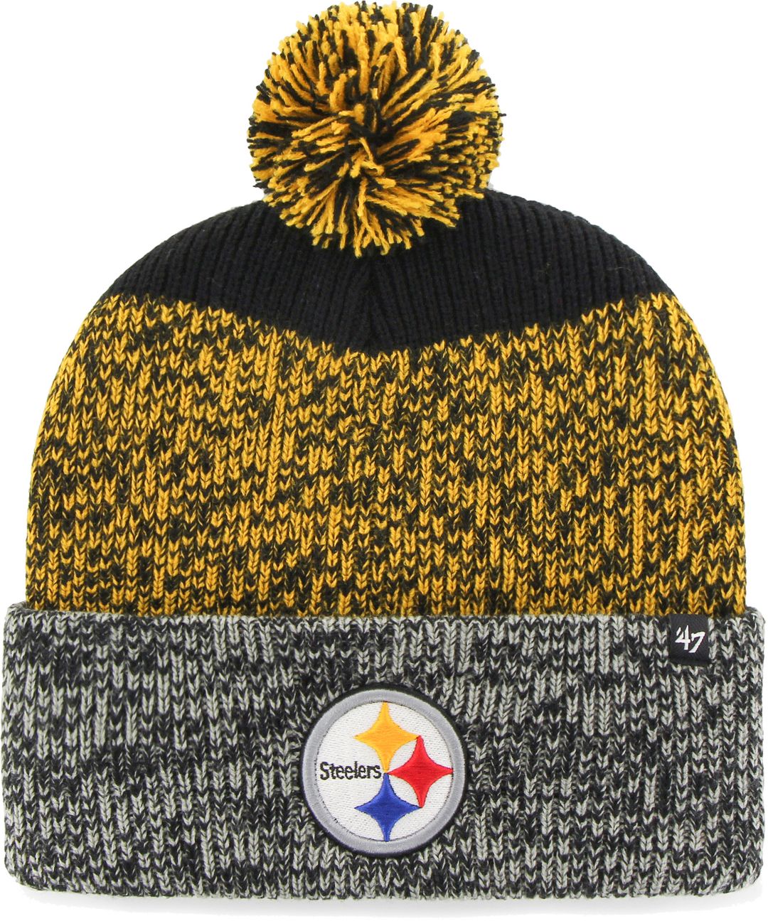 Pittsburgh Steelers '47 Brand Men's Static Cuffed Knit Hat - Dynasty Sports & Framing 