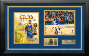 Steph Curry Golden State Warriors 2022 NBA Champions Framed Photo Collage with Engraved Autograph - Dynasty Sports & Framing 