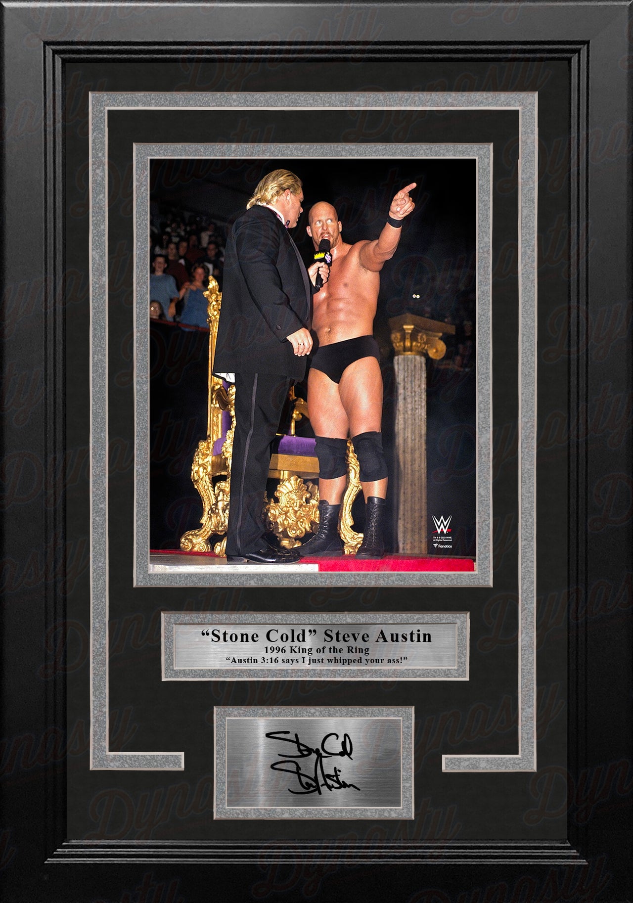 Stone Cold Steve Austin King of the Ring Austin 3:16 Speech 8x10 Framed Photo w/ Engraved Autograph - Dynasty Sports & Framing 