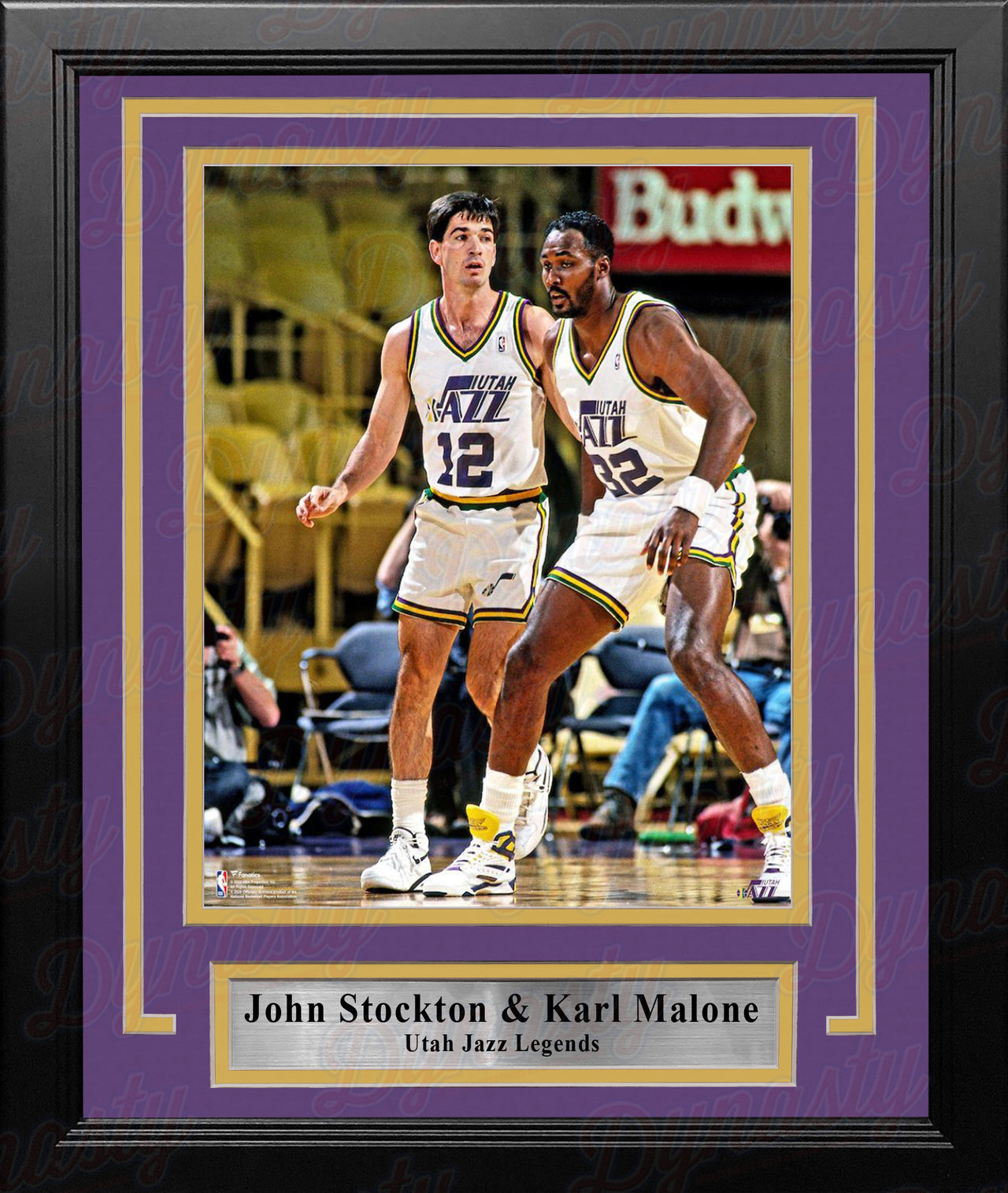 John Stockton & Karl Malone Utah Jazz 8" x 10" Framed Basketball Photo - Dynasty Sports & Framing 