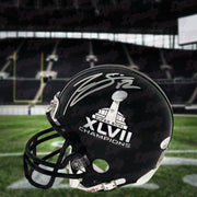 Torrey Smith Baltimore Ravens Autographed Super Bowl XLVII Mini-Helmet - Dynasty Sports & Framing 