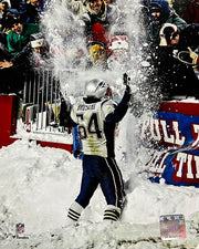 Tedy Bruschi Snow Celebration New England Patriots 8" x 10" Football Photo - Dynasty Sports & Framing 