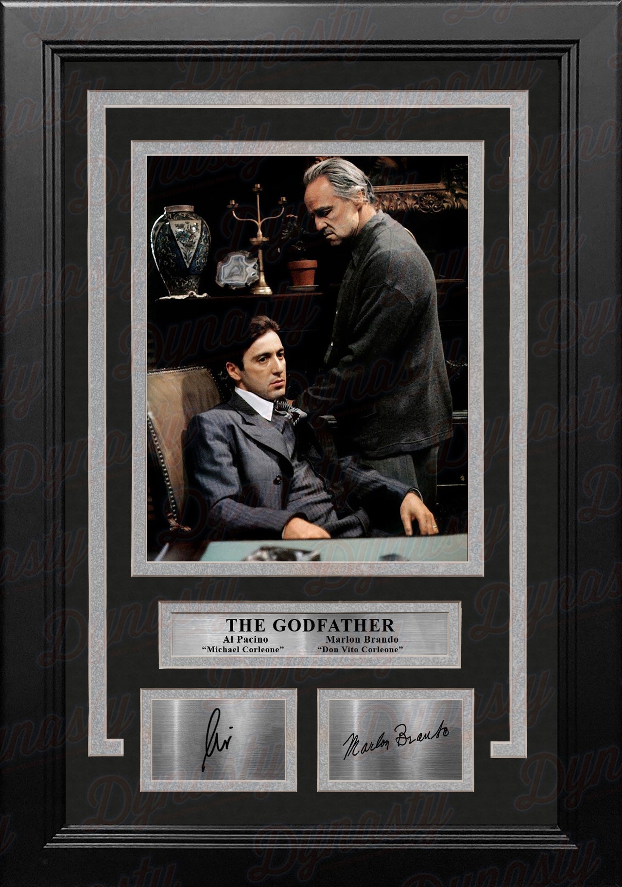 Marlon Brando & Al Pacino The Godfather 8" x 10" Framed Photo with Engraved Autographs - Dynasty Sports & Framing