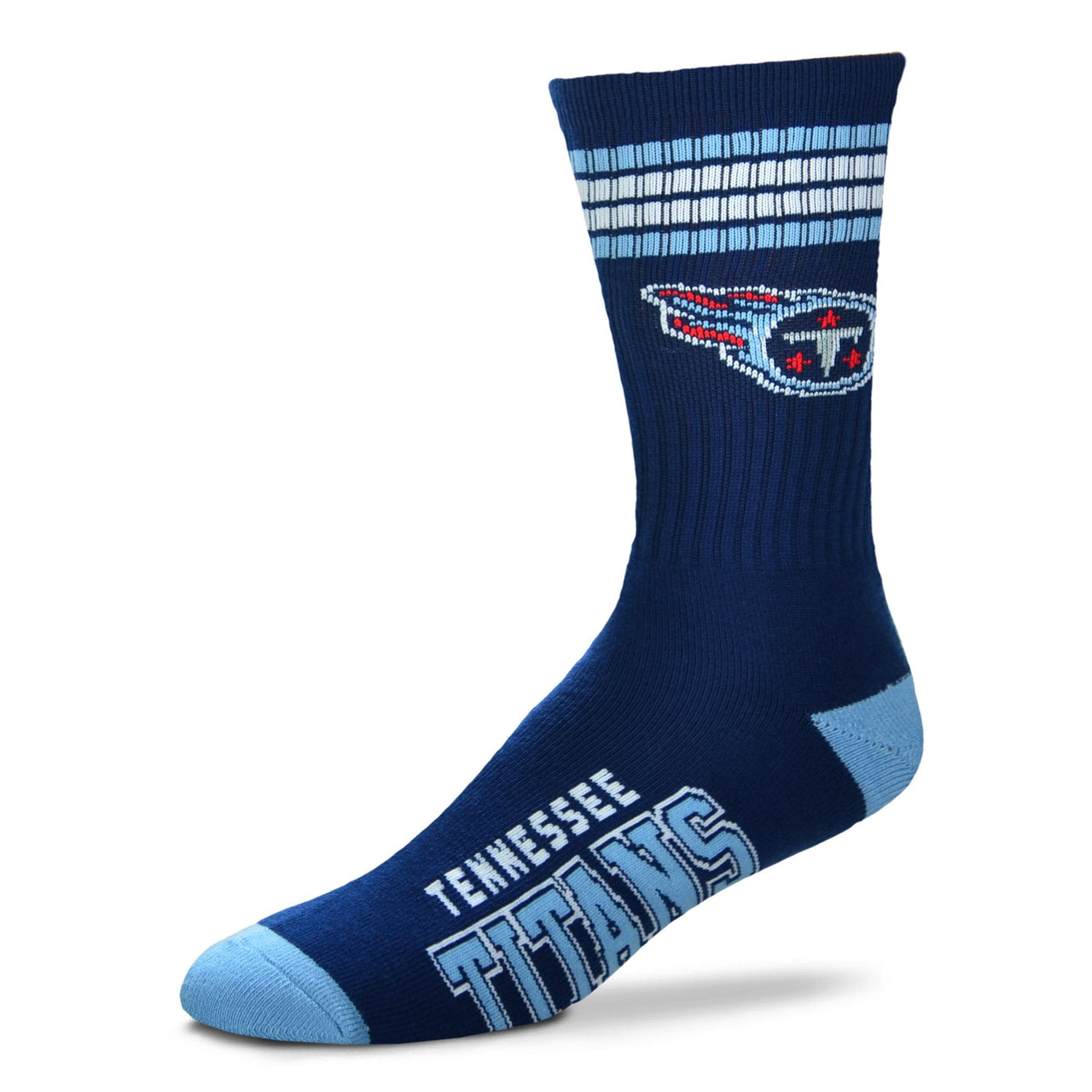 Tennessee Titans Men's 4 Stripe Deuce Socks - Dynasty Sports & Framing 