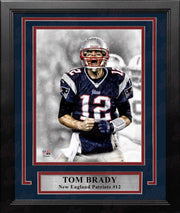 Tom Brady Scream Spotlight New England Patriots 8" x 10" Framed Football Photo - Dynasty Sports & Framing 