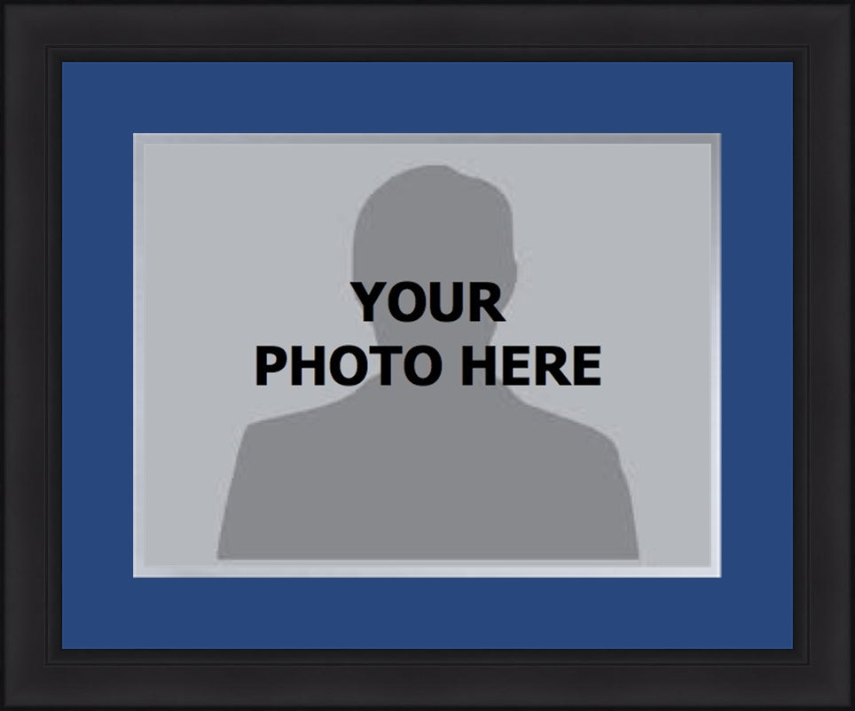 MLB Baseball Photo Picture Frame Kit - Toronto Blue Jays (Blue Matting, Gray Trim) - Dynasty Sports & Framing 