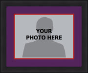 NBA Basketball Photo Picture Frame Kit - Toronto Raptors (Purple Matting, Red Trim) - Dynasty Sports & Framing 