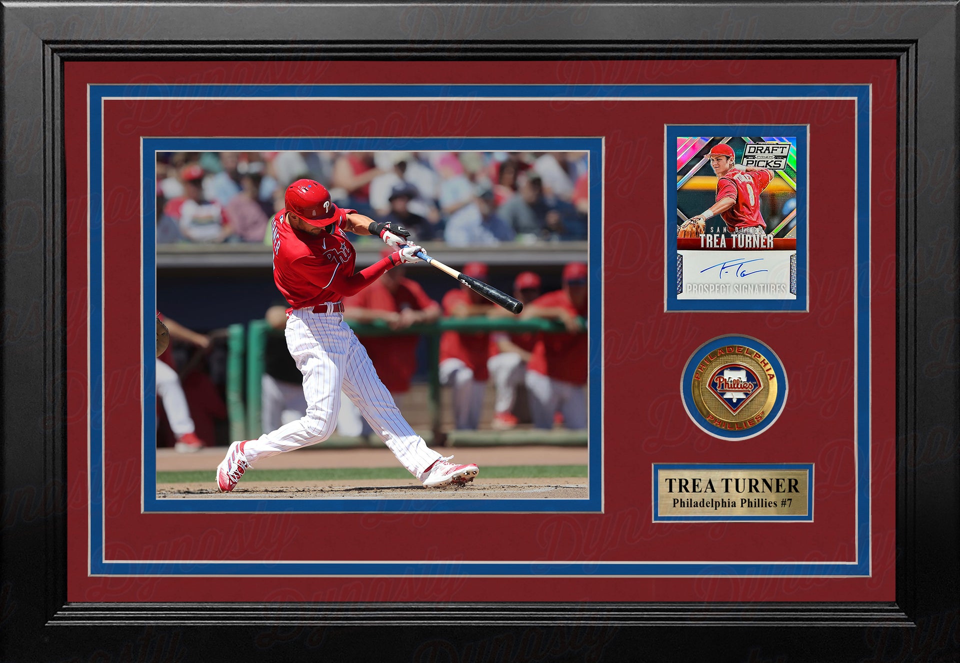 Trea Turner Philadelphia Phillies 8 x 10 Framed Baseball Photo with  Panini Autographed Card