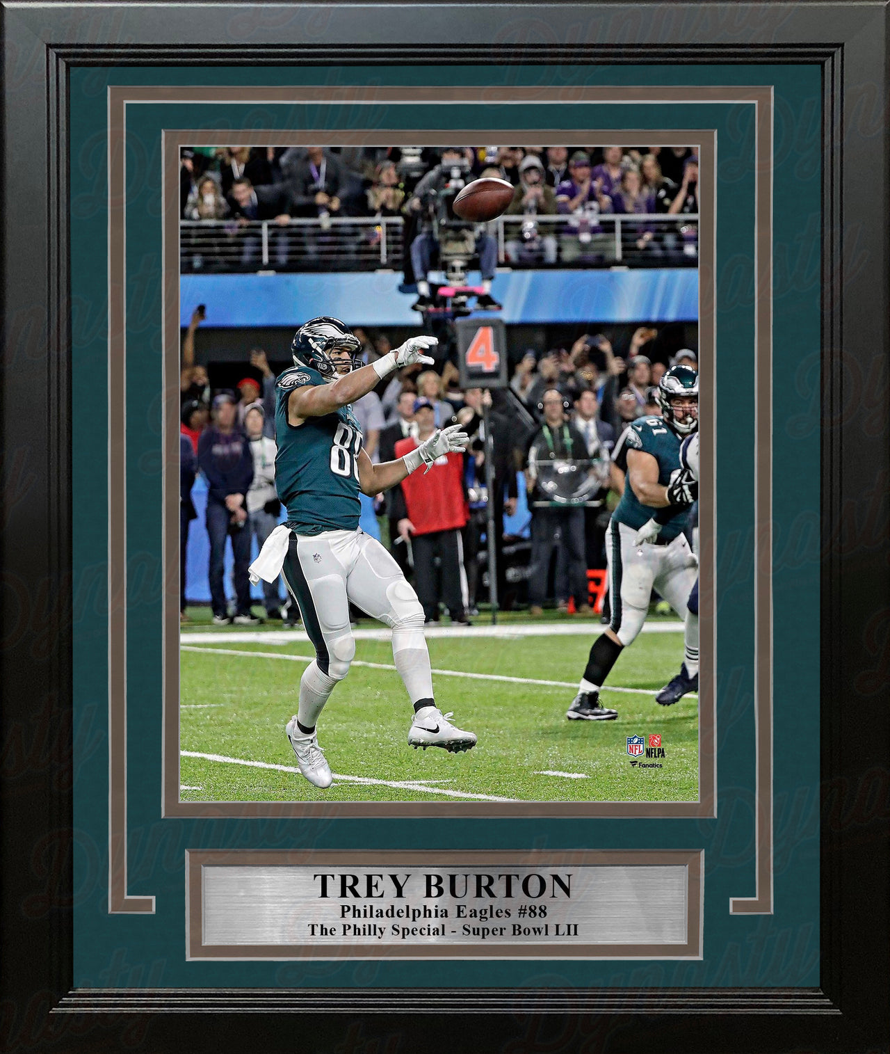 Trey Burton Philadelphia Eagles Super Bowl LII Philly Special TD Throw 8x10 Framed Football Photo - Dynasty Sports & Framing 