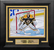 Tuukka Rask in Action Boston Bruins 8" x 10" Framed Hockey Photo - Dynasty Sports & Framing 