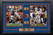 David Tyree & Eli Manning Super Bowl Catch NY Giants 8x10 Framed Photos with Engraved Autographs - Dynasty Sports & Framing 