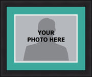 NBA Basketball Photo Picture Frame Kit - Vancouver Grizzlies (Teal Matting, White Trim) - Dynasty Sports & Framing 
