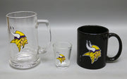 Minnesota Vikings 3-Piece Glassware Gift Set - Dynasty Sports & Framing 