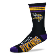 Minnesota Vikings Men's 4 Stripe Alternate Deuce Socks - Dynasty Sports & Framing 