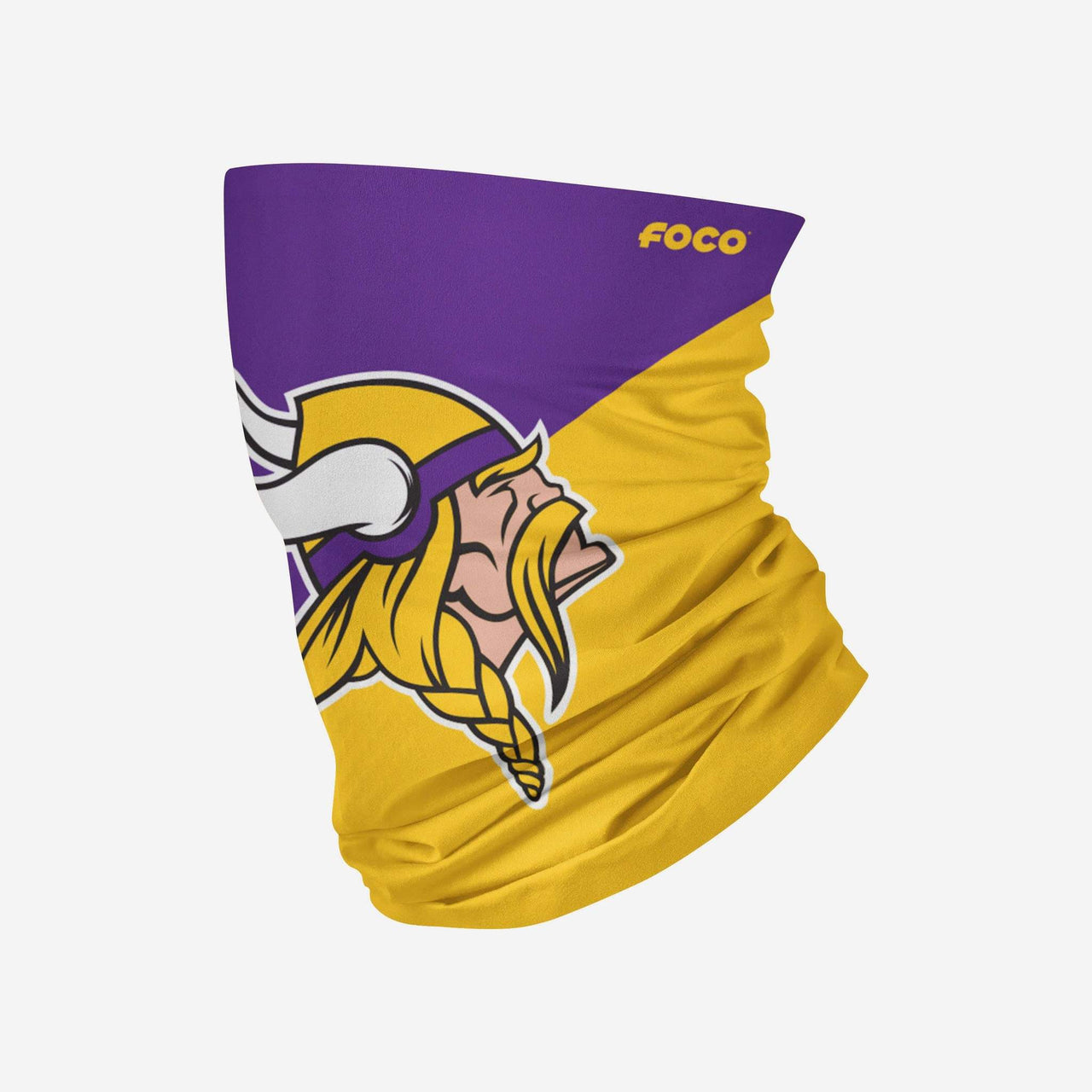 Minnesota Vikings Colorblock Big Logo Gaiter Scarf - Dynasty Sports & Framing 
