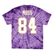 Randy Moss Minnesota Vikings Mitchell & Ness Tie-Dye Retired Player Name & Number T-Shirt - Dynasty Sports & Framing 