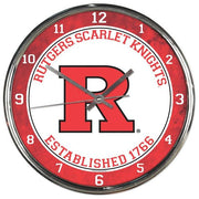 Rutgers Scarlet Knights Round Chrome Clock - Dynasty Sports & Framing 