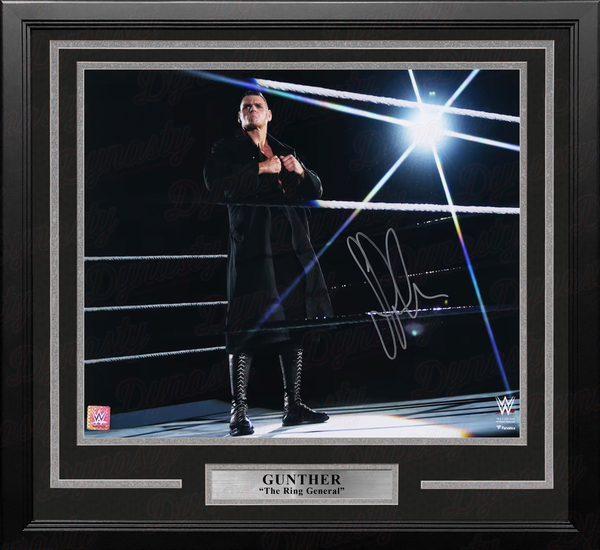 Gunther Standing in the Ring Autographed 16" x 20" Framed WWE Wrestling Photo - Dynasty Sports & Framing 