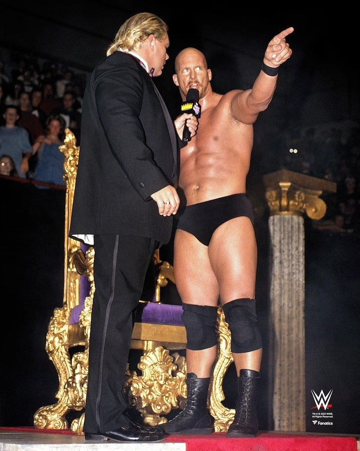 Stone Cold Steve Austin 1996 King of the Ring Austin 3:16 Speech 8" x 10" WWE Wrestling Photo - Dynasty Sports & Framing 