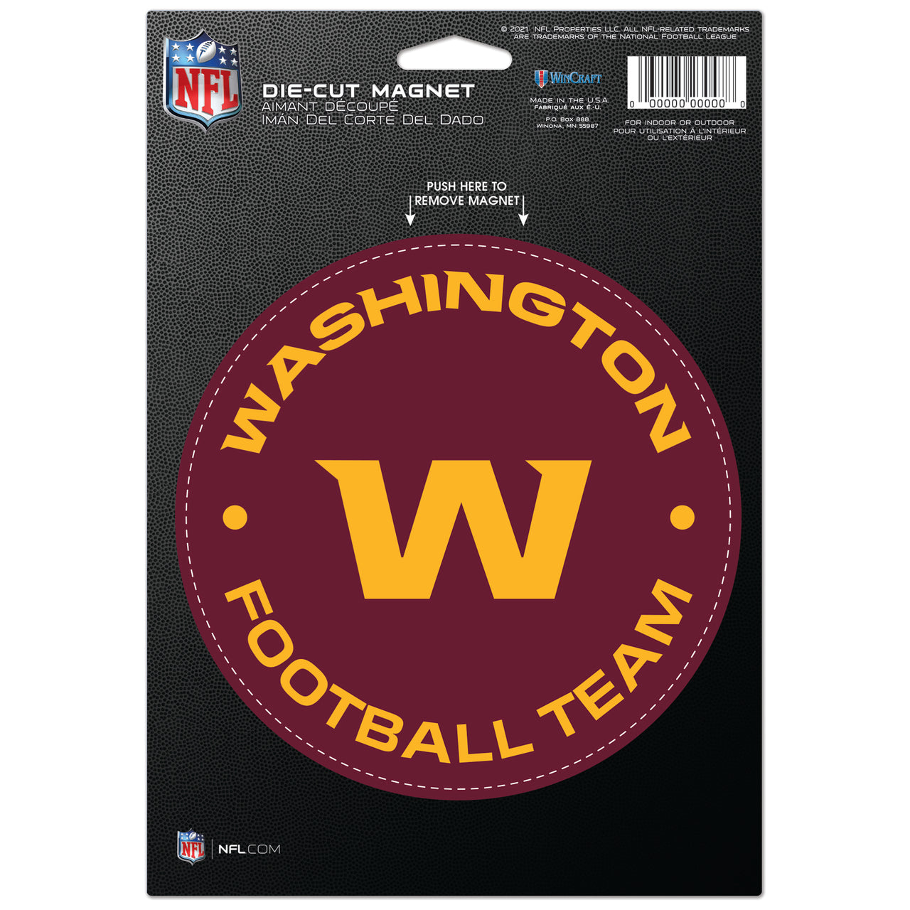 Washington Football Team 8" Die-Cut Magnet - Dynasty Sports & Framing 