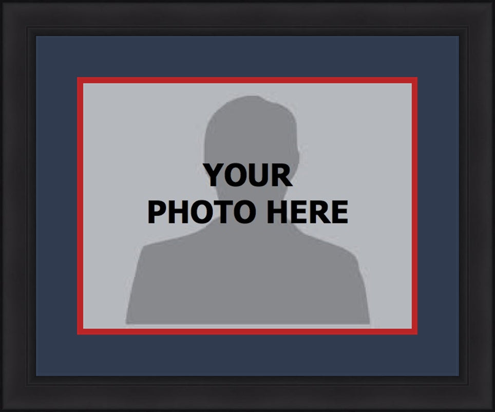 NBA Basketball Photo Picture Frame Kit - Washington Wizards (Navy Matting, Red Trim) - Dynasty Sports & Framing 