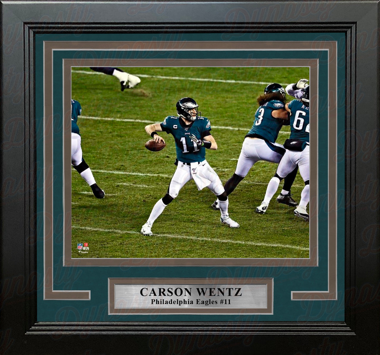 Carson Wentz in Action Philadelphia Eagles 8" x 10" Framed Football Photo - Dynasty Sports & Framing