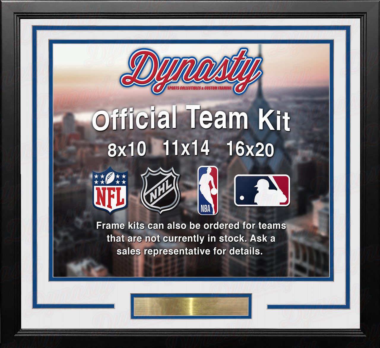 Golden State Warriors Custom NBA Basketball 11x14 Picture Frame Kit (Multiple Colors) - Dynasty Sports & Framing