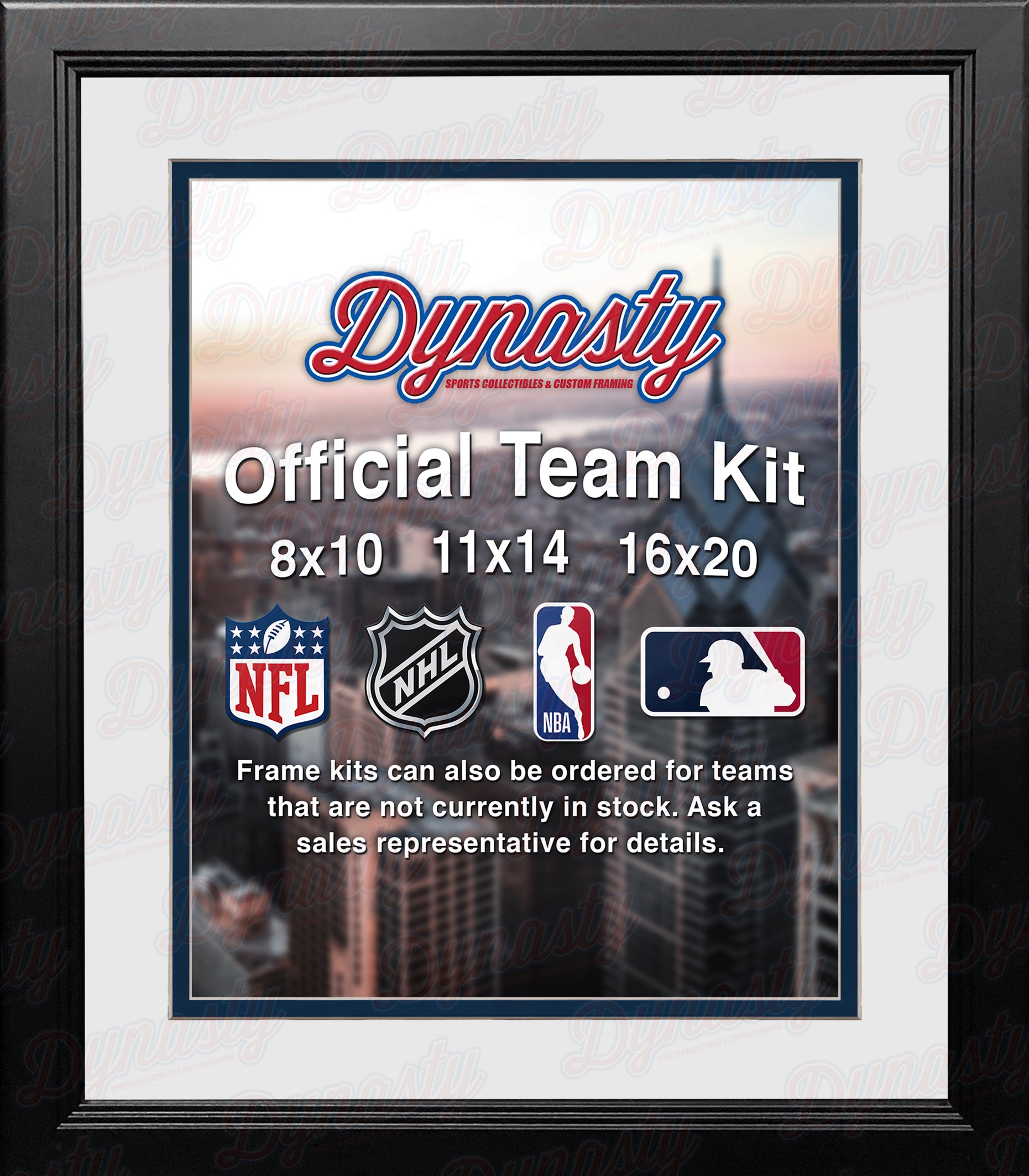 MLB Baseball Photo Picture Frame Kit - San Diego Padres (White Matting, Navy Trim) - Dynasty Sports & Framing 