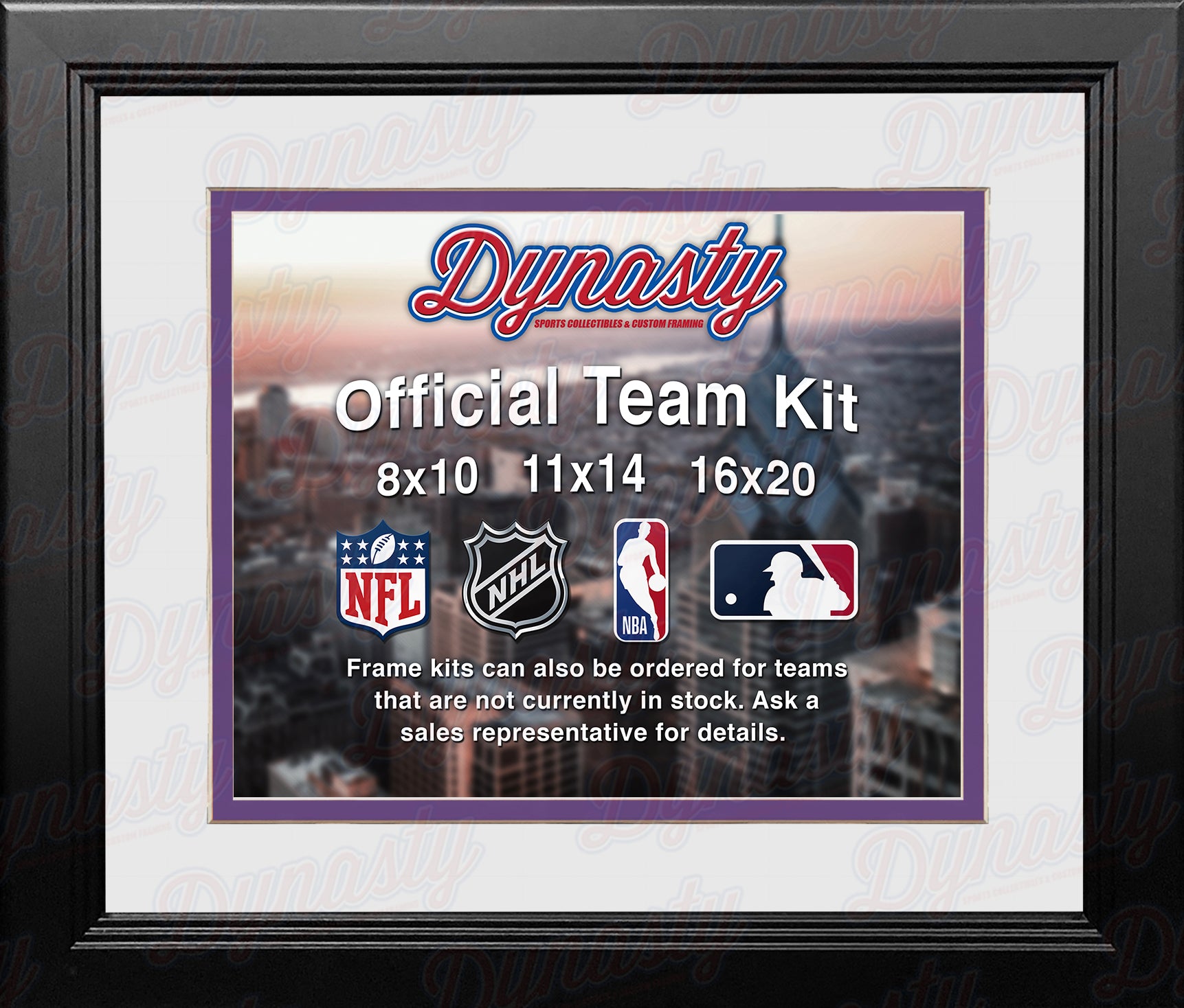 MLB Baseball Photo Picture Frame Kit - Colorado Rockies (White Matting, Purple Trim) - Dynasty Sports & Framing 