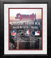 NBA Basketball Photo Picture Frame Kit - Atlanta Hawks (White Matting, Red Trim) - Dynasty Sports & Framing 