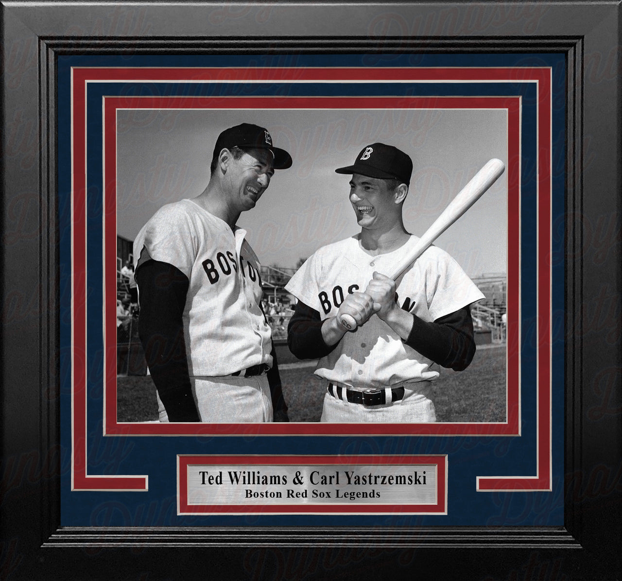 Ted Williams & Carl Yastrzemski Boston Red Sox 8" x 10" Framed Baseball Photo - Dynasty Sports & Framing 