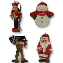 New York Yankees MLB Baseball 4-Piece Holiday Ornament Set - Dynasty Sports & Framing 