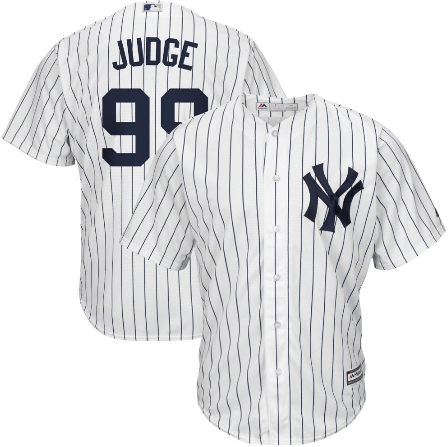 Aaron Judge New York Yankees Majestic Home Replica Player Jersey - White - Dynasty Sports & Framing 