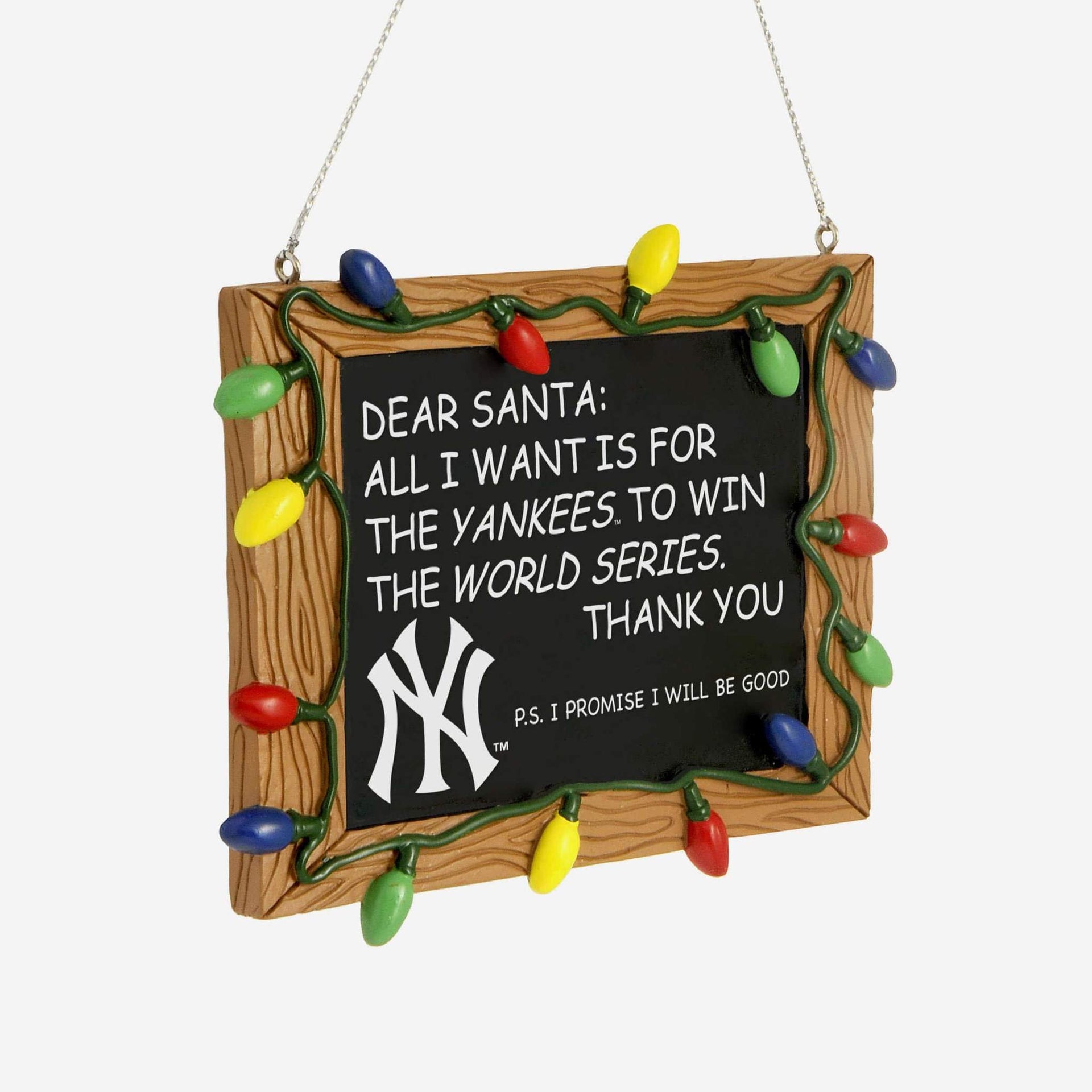 New York Yankees Chalkboard Sign Ornament - Dynasty Sports & Framing 