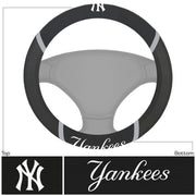 New York Yankees Deluxe Baseball Steering Wheel Cover - Dynasty Sports & Framing 