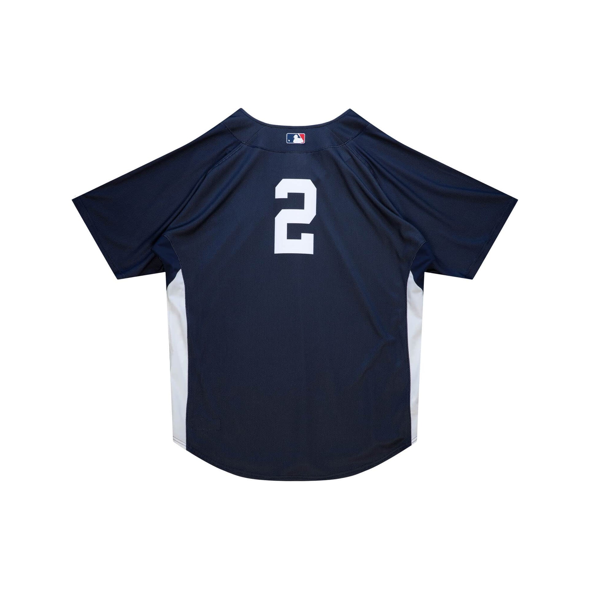 Derek Jeter New York Yankees Mitchell & Ness Cooperstown Collection Mesh Batting  Practice Button-Up Jersey - Navy