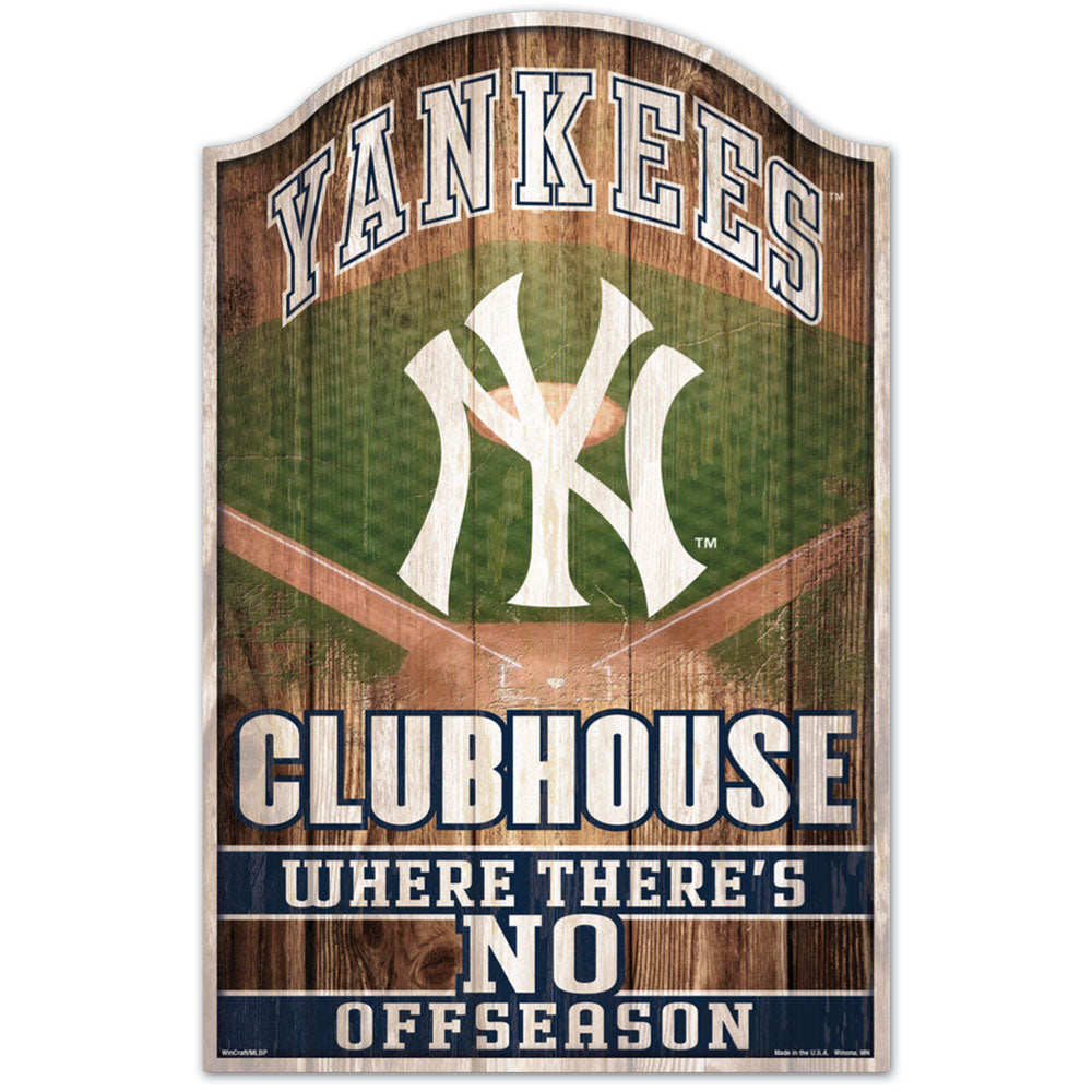 New York Yankees Fan Cave 11" x 17" Wood Sign - Dynasty Sports & Framing 